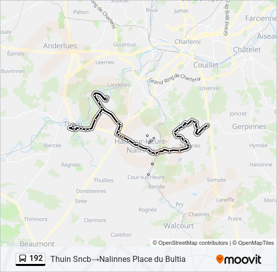 192 bus Line Map