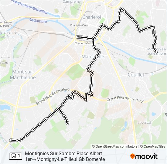 1 bus Line Map