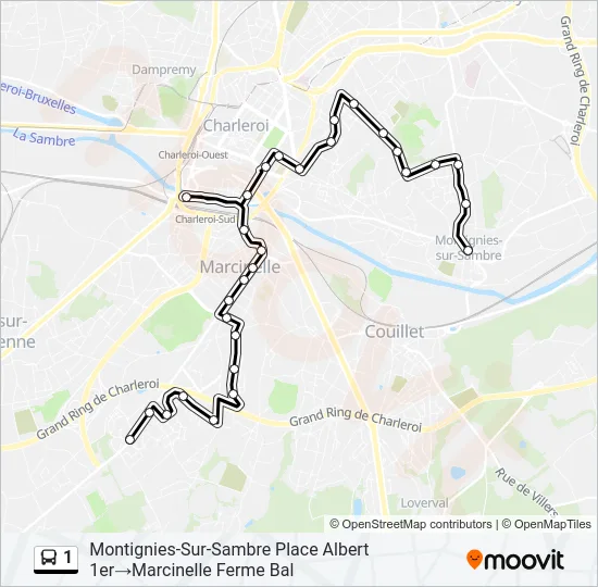1 Bus Line Map