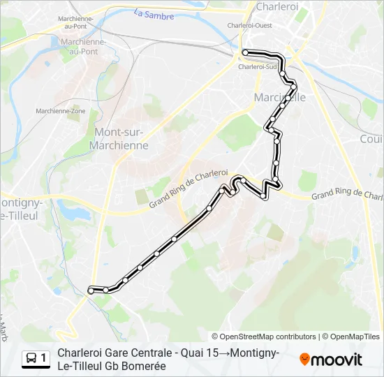 1 Bus Line Map