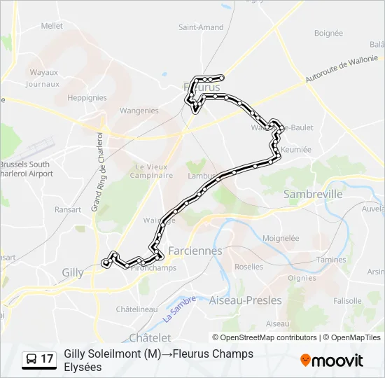 17 Bus Line Map