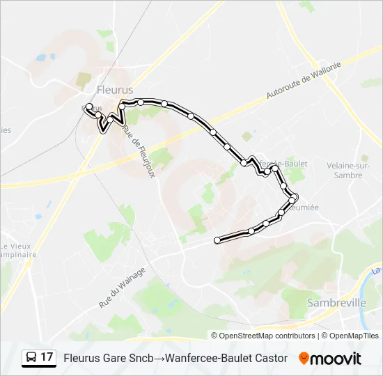 17 Bus Line Map