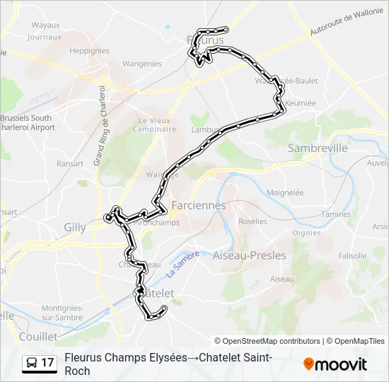 17 Bus Line Map