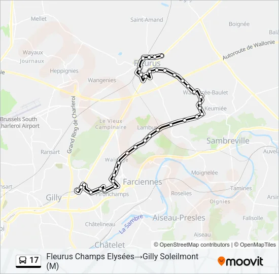 17 Bus Line Map