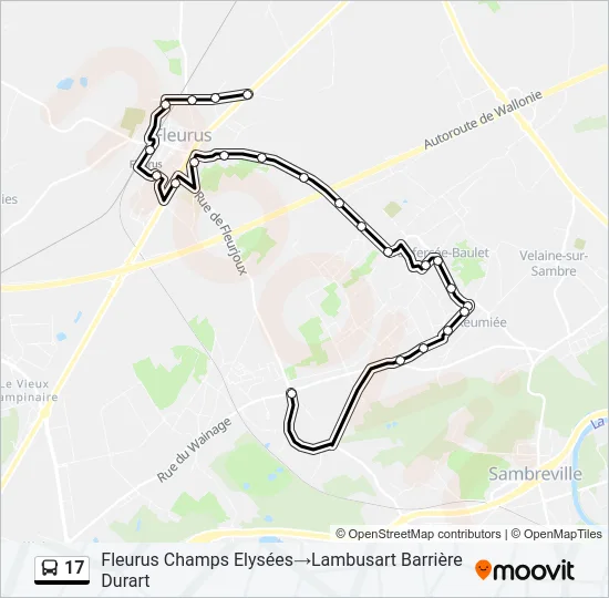 17 Bus Line Map