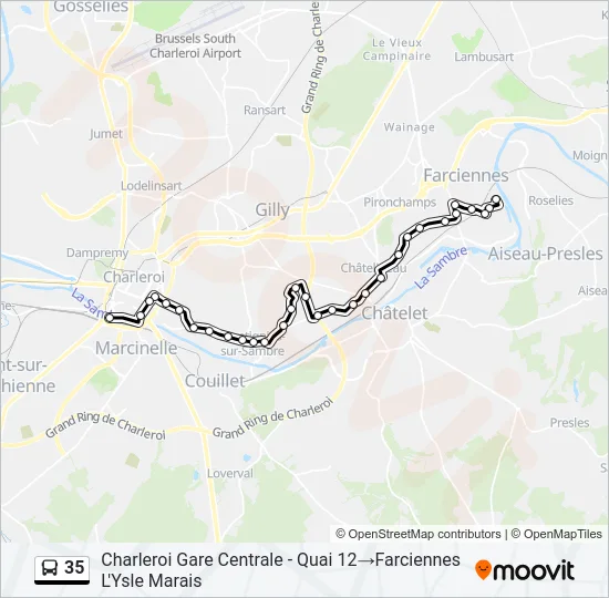 35 Bus Line Map