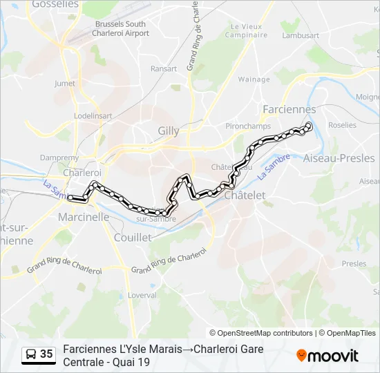 35 Bus Line Map