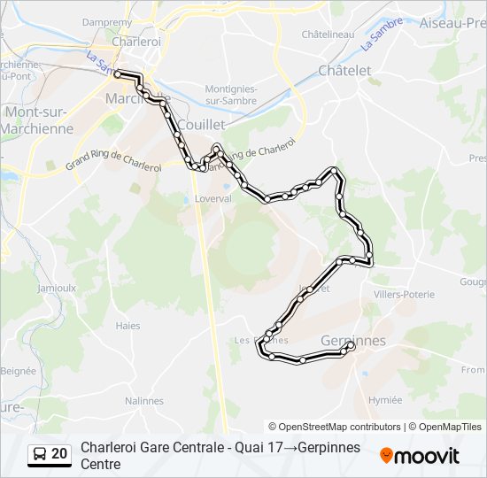 20 bus Line Map