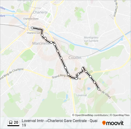 20 Bus Line Map