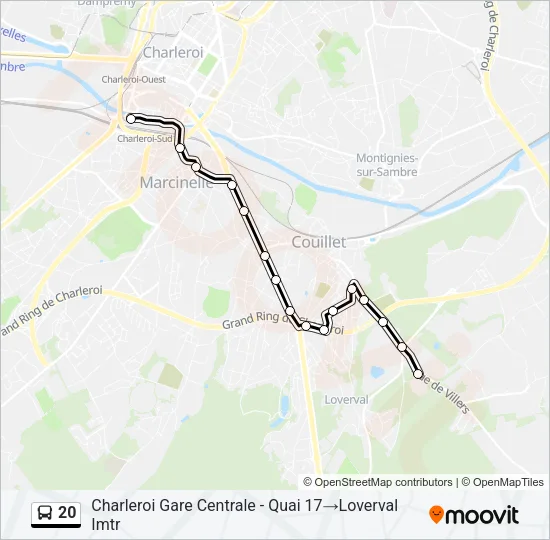 20 Bus Line Map