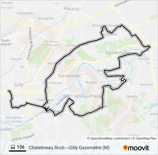 156 Bus Line Map