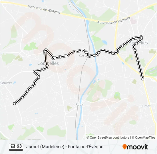 63 Bus Line Map