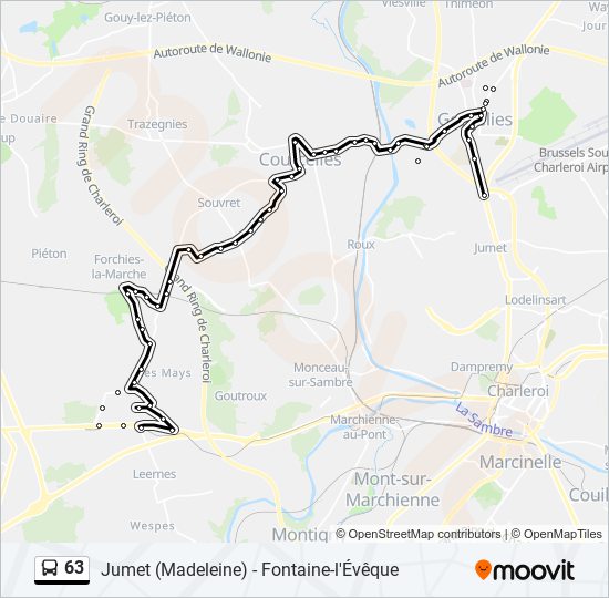 63 bus Line Map