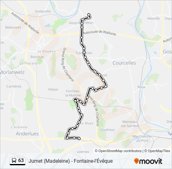 63 bus Line Map