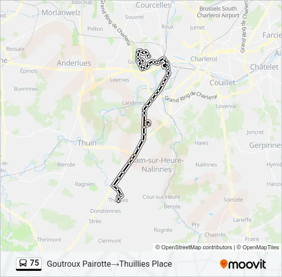 75 Bus Line Map