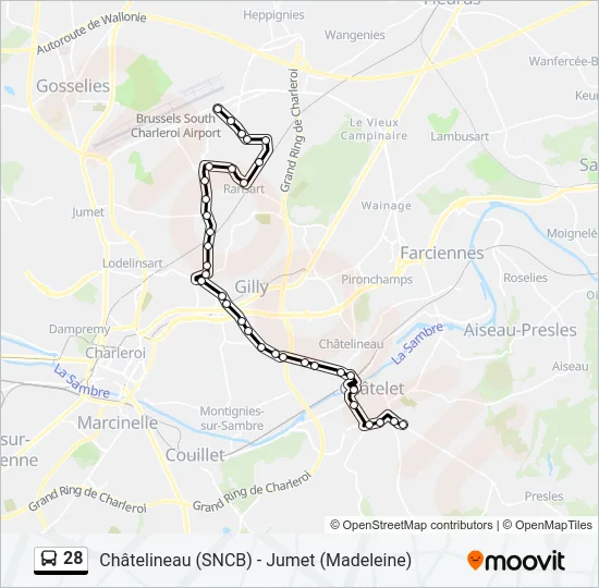28 Bus Line Map