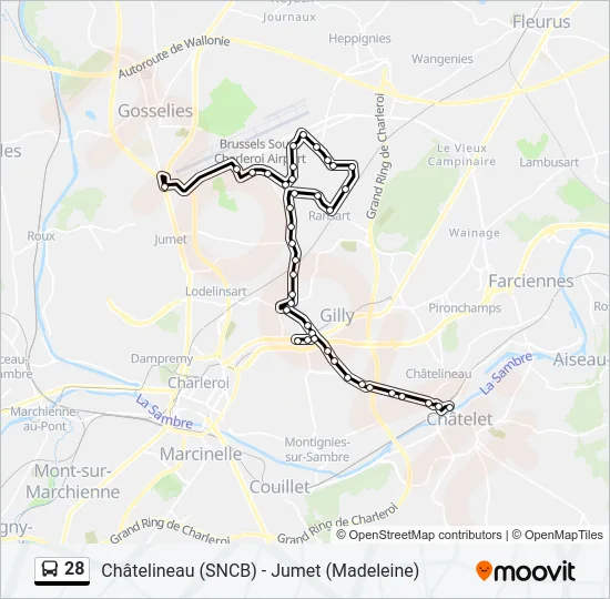 28 Bus Line Map