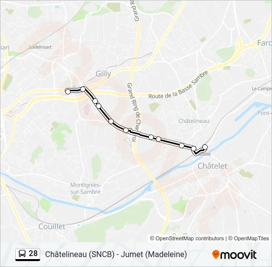 28 Bus Line Map