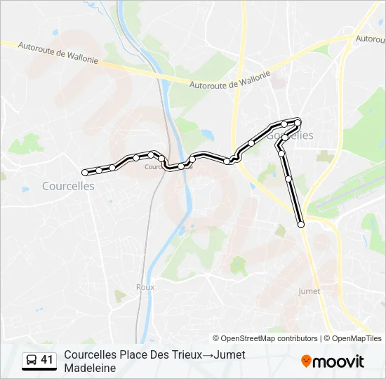 41 Bus Line Map