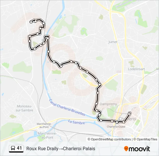 41 Bus Line Map