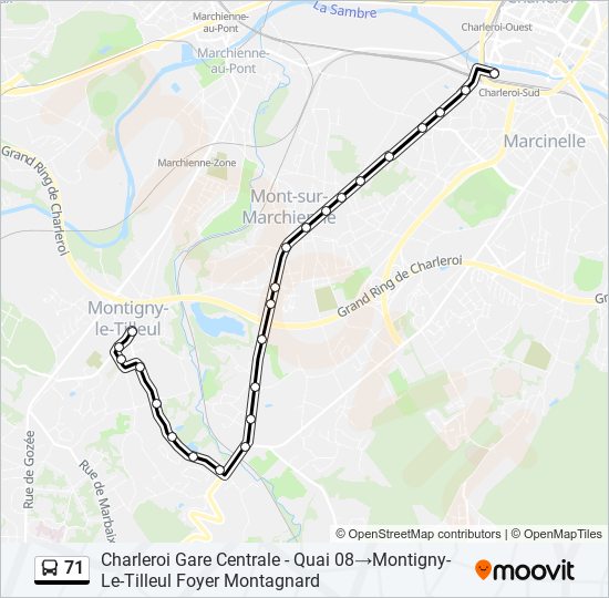 71 bus Line Map