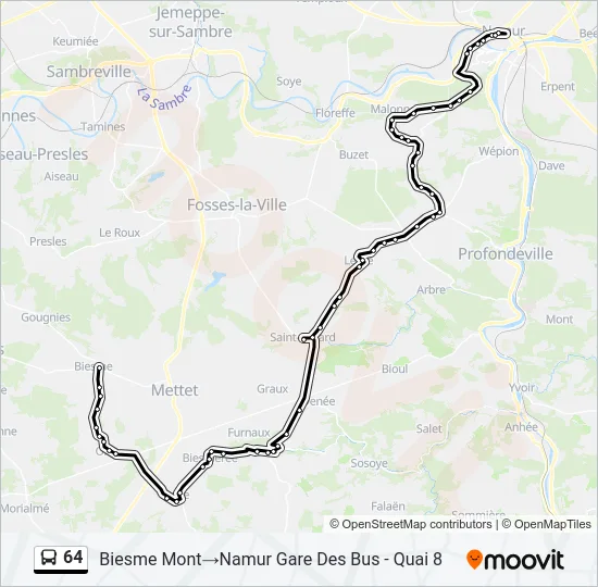 64 Bus Line Map