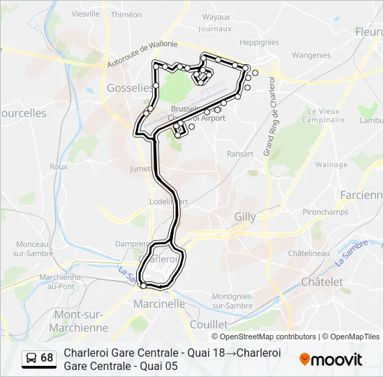 68 Bus Line Map