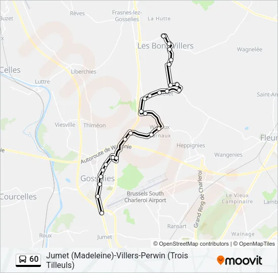 60 Bus Line Map