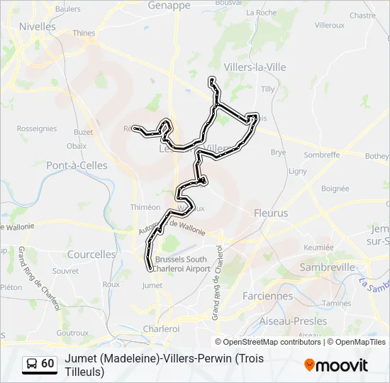 60 Bus Line Map