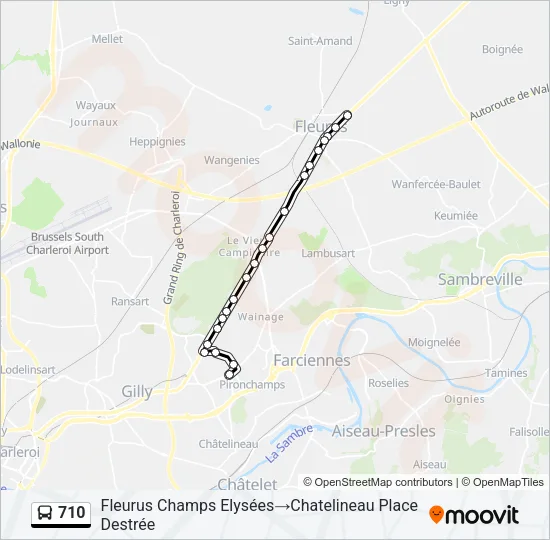 710 Bus Line Map