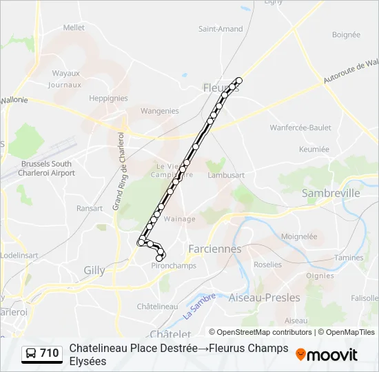 710 Bus Line Map