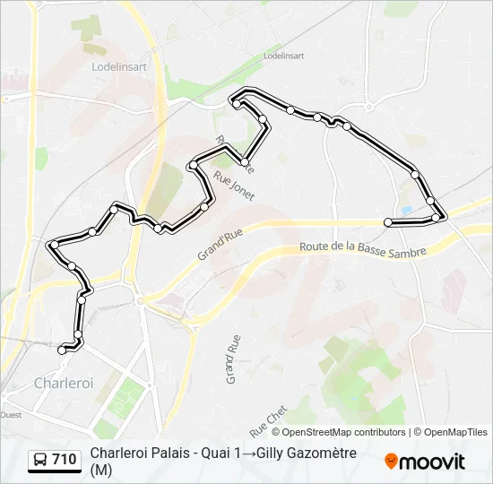 710 Bus Line Map