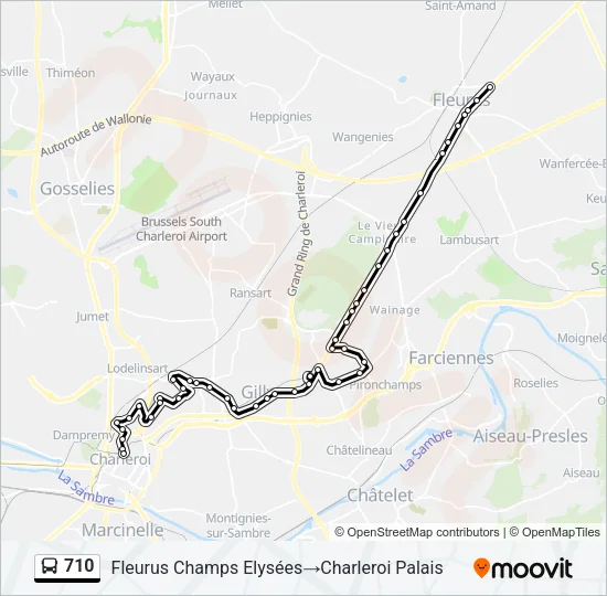 710 Bus Line Map