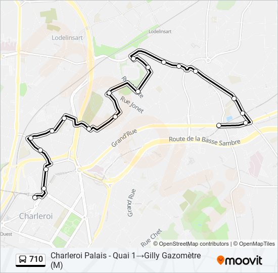 710 bus Line Map