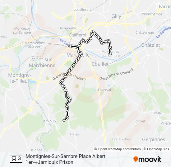 3 Bus Line Map