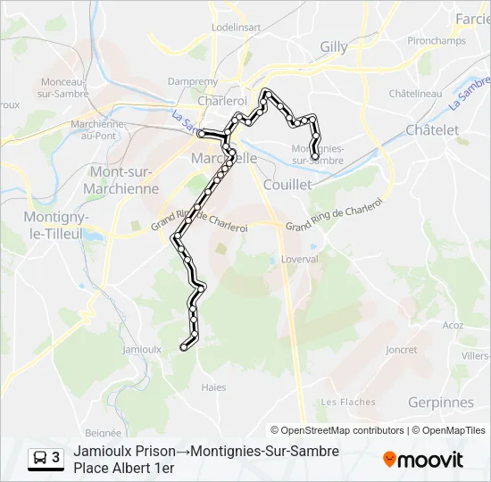 3 Bus Line Map