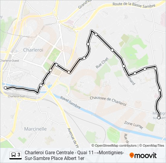 3 bus Line Map