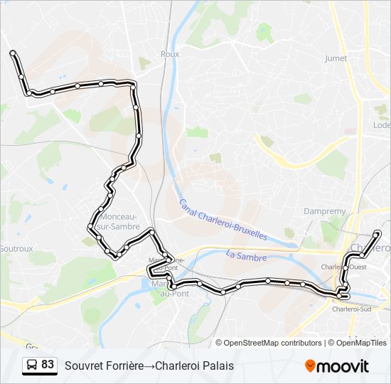 83 bus Line Map