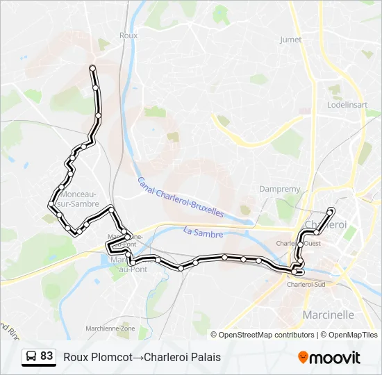 83 Bus Line Map