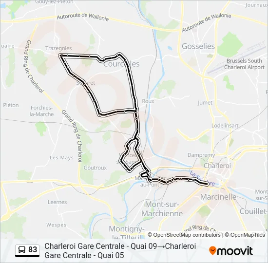 83 Bus Line Map