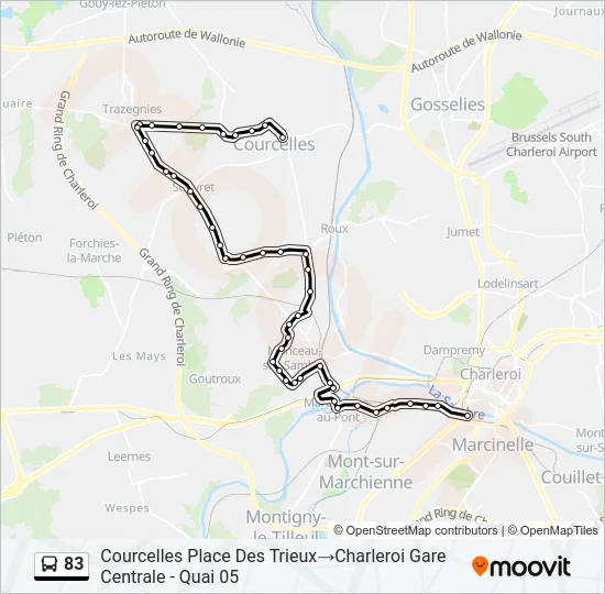 83 Bus Line Map