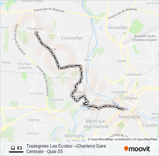 83 Bus Line Map
