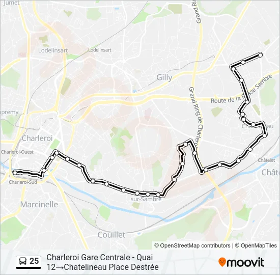25 Bus Line Map