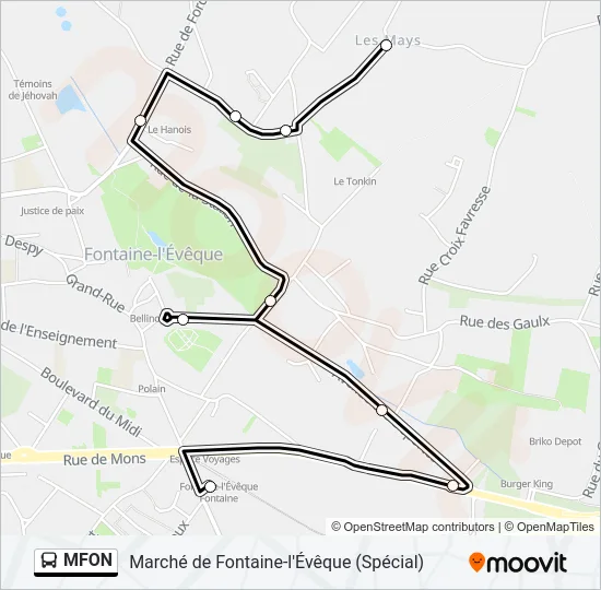 MFON Bus Line Map