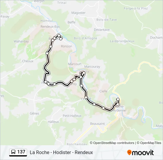 137 Bus Line Map