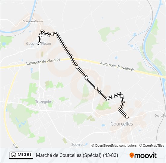 MCOU bus Line Map