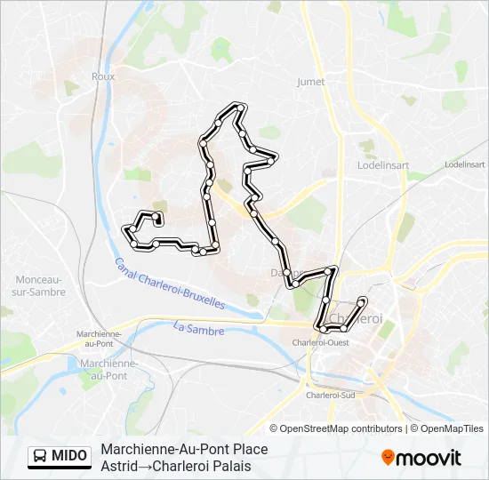 MIDO Bus Line Map