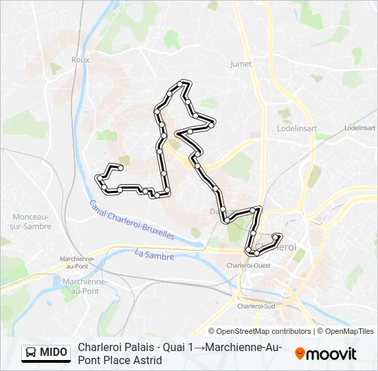 MIDO Bus Line Map