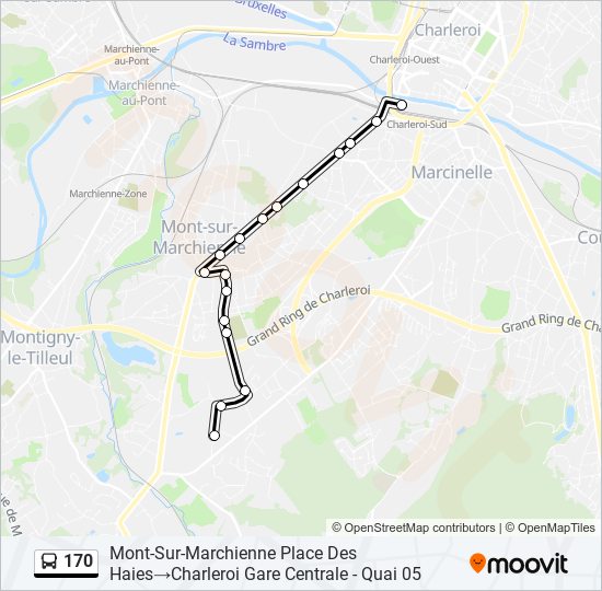 170 bus Line Map