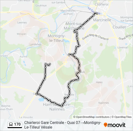 170 Bus Line Map